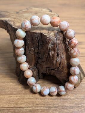 Red Vein Jasper 8mm Crystal Bracelet
